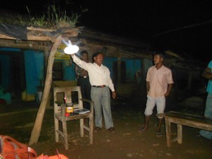 Solar Lighting Demonstration in Dhangad and Murargota villages - Chhattisgarh